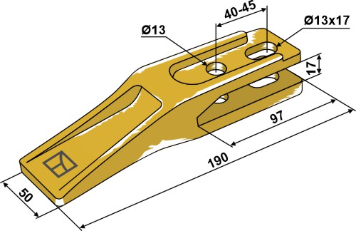 Standard tand for frontskovl