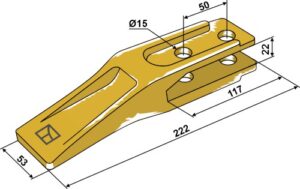 Standard tand for frontskovl