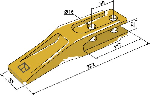 Standard tand for frontskovl