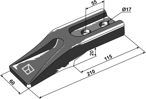 Standard tand for frontskovl