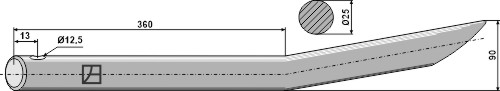Ballegrebtand - 560mm