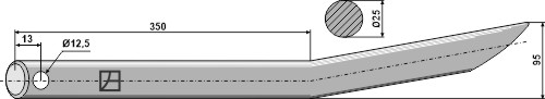 Ballegrebtand - 560mm