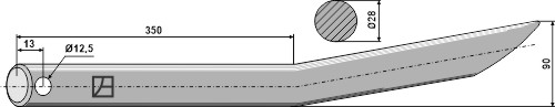 Ballegrebtand - 550mm