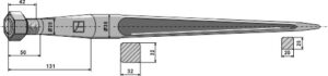 18680 Frontlæssertand - 680mm