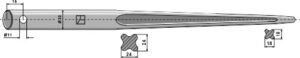 Frontlæssertand - 760mm