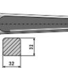 Frontlæssertand - 810mm