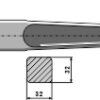Frontlæssertand - 800mm