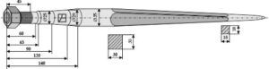 18819 Frontlæssertand - 640mm