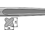 Frontlæssertand - 820mm