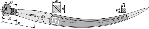 Ballegrebtand - 810mm