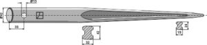Frontlæssertand - 800mm