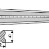 Frontlæssertand - 890mm