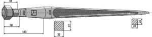 Frontlæssertand - 900mm