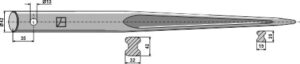 Frontlæssertand - 900mm