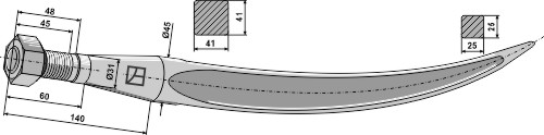 Ballegrebtand - 940mm