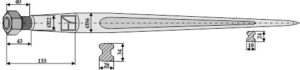 18950 Frontlæssertand - 950mm