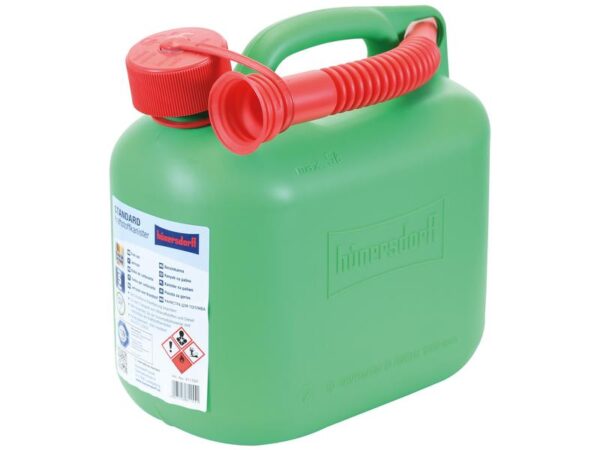 plastik Benzindunk - Grøn 5 liter (Unleaded Petrol)