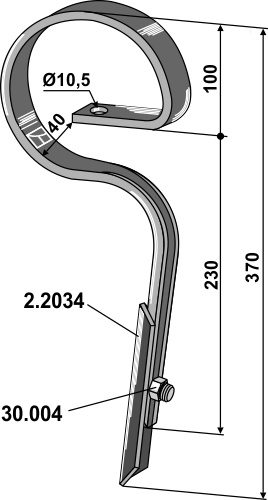 Harvetand 25x8 m. spids