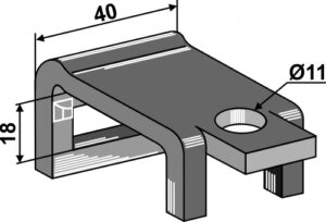 2.hh30 Holder til tand 25x8