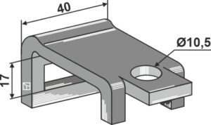 2.hh30-35 Holder til tand 25x8