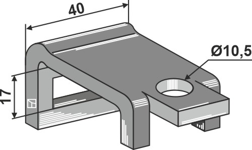 Holder til tand 25x8
