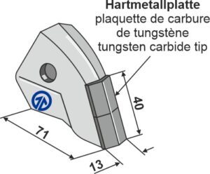 200-tip-0511 Såskærspids - kun for sædekorn
