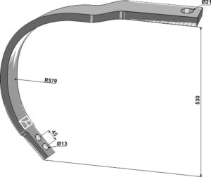 C-Tand 50 x 25 - højre