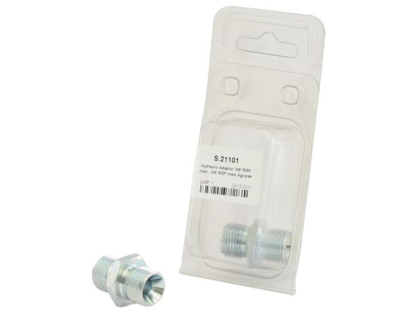 Hydraulikadapter 3/8'' BSP Han x 3/8'' BSP Han (Agripak 1 stk.)