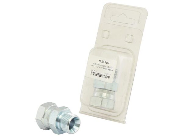 Hydraulikadapter 1/2'' BSP Han x 1/2'' BSP Drejelig hun (Agripak 1 stk.)