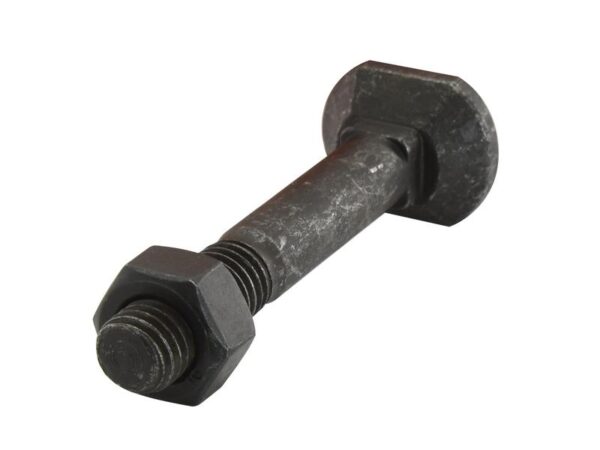 Monteringsbolt (firkantet) & Møtrik - M12 x 90mm, Trækstyrke 12.9 (25 stk. Kasse)