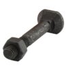 Monteringsbolt (firkantet) & Møtrik - M12 x 80mm, Trækstyrke 12.9 (25 stk. Kasse)