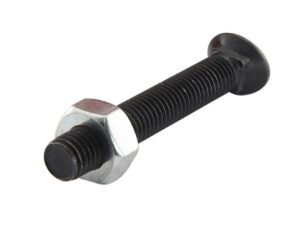 Monteringsbolt (rund) & Møtrik - M10 x 45mm, Trækstyrke 8.8 (25 stk. Kasse)