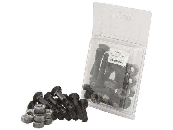 Monteringsbolt (rund) & Møtrik - M11 x 60mm, Trækstyrke 8.8 (10 stk. Agripak)