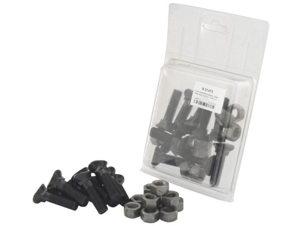 Monteringsbolt (rund) & Møtrik - 7/16'' x 1-3/4'' Trækstyrke 8.8 (10 stk. Agripak)
