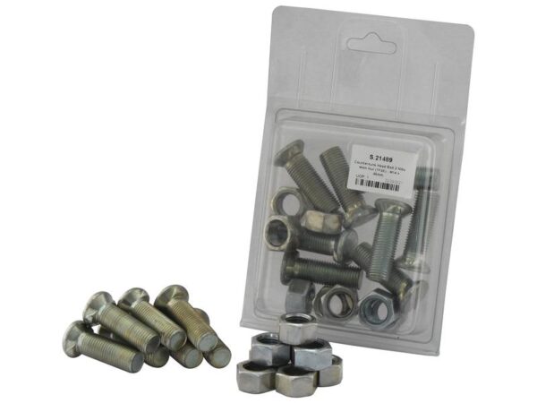 Monteringsbolt (rund) & Møtrik - M14 x 45mm, Trækstyrke 8.8 (8 stk. Agripak)