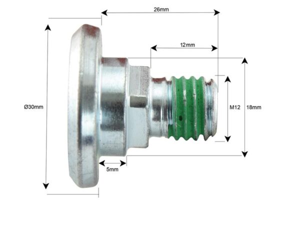 Knivboltsæt- M12 x26mm - Passer til Fella Passer til: 426887