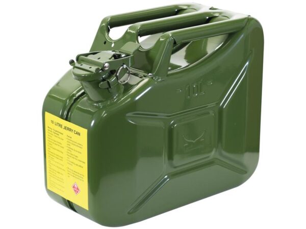 Metal Benzindunk - Grøn 10 liter (Unleaded Petrol)