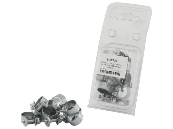 Spændebånd (mini), Minimal Ø11mm, Maksimal Ø14mm, 10 stk. Agripak.