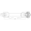 Sparex PTO Aksel - (Lz) Længde: 930mm, 1 3/8'' x 6 Spline Q.R. til 1 3/8 x 6 Friktionsskive
