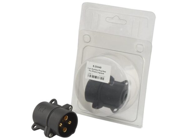 Stik 4 pol (Han), Black Plastic (Agripak)