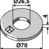 Skive Ø70x4xØ26,5 - DIN9021 A26