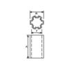 PTO Konverteringsbøsning - Spliner indv 1 1/8'' - 6 x Spliner udv 1 3/8'' - 6