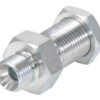 Hydraulikadapter 3/8'' BSP Han x 1/2'' BSP Schott med Kontramøtrik