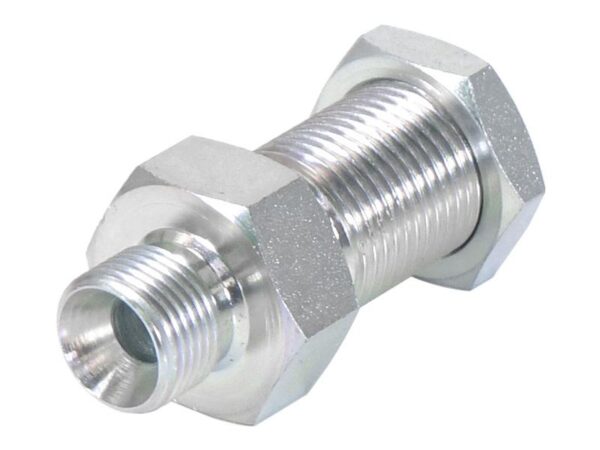 Hydraulikadapter 3/8'' BSP Han x 1/2'' BSP Schott med Kontramøtrik