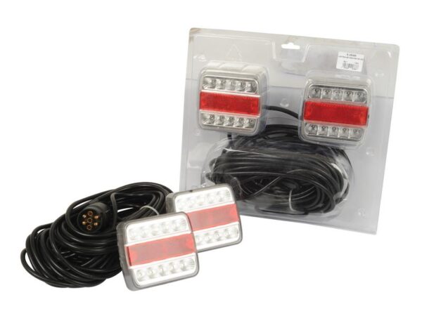 LED Baglygtesæt, Funktion: 4, Lys, bremselys, blinklys, nummerpladelys, Kabellængde:12M, 12V