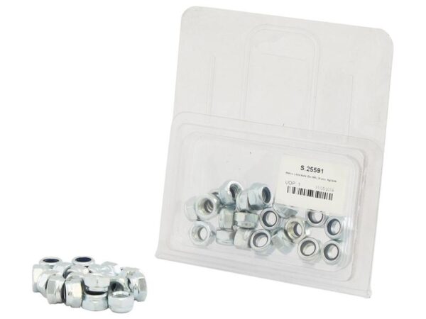 Låsemøtrik, Størrelse: M8x1.25mm (DIN 985) Metric Coarse