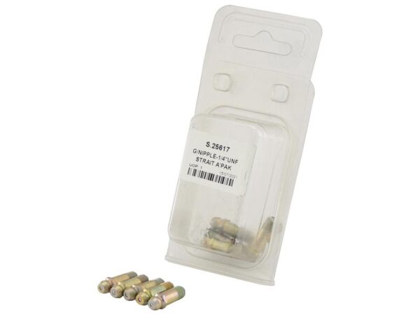 Smørenippel (ins)(ekstra lang) (Lige) 1/4'' UNF (Agripak 5 stk.)