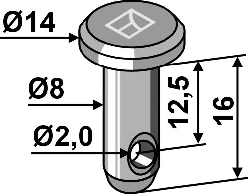 Splitbolt Ø8x16