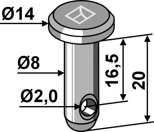 Splitbolt Ø8x20