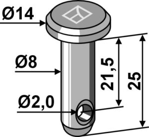 26-0825 Splitbolt Ø8x25
